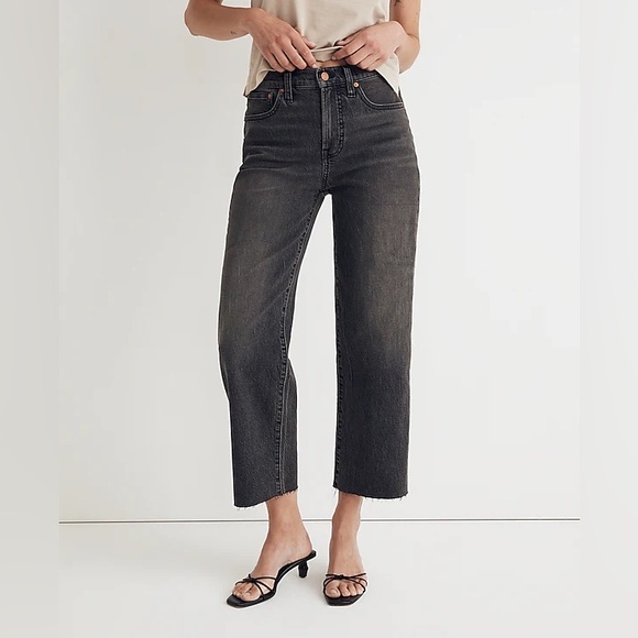 Madewell Denim - Madewell The Petite Perfect Vintage Wide-Leg Crop Jean Benley Wash